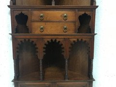 Liberty and Co. A walnut corner cupboard in the Moorish style. - Thumbnail 6