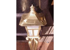 An Arts and Crafts Brass Post Light - Thumbnail 3