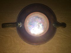 WAS Benson. A copper and brass warming tray, with stylised feet. - Thumbnail 12