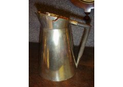 Dr. Christopher Dresser (manner). A Silver Plated Hot Water Jug with Ebony Angular Handle
