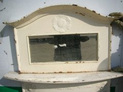 An Arts and Crafts white cast iron fireplace - Thumbnail 2