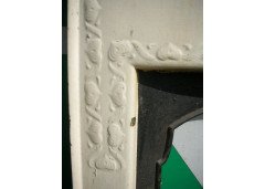 An Arts and Crafts white cast iron fireplace - Thumbnail 5