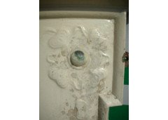 An Arts and Crafts white cast iron fireplace - Thumbnail 6