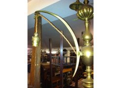 A G Ec Arts and Crafts Brass Three Branch Ceiling Light Re-wired in Period Style Cable. - Thumbnail 4