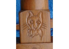 Lyndon cat and mouseman Hammell. An oak coffee table - Thumbnail 5