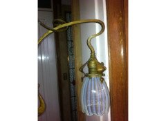 An Art Nouveau Chandelier Retaining the Original Vaseline Shades - Thumbnail 8