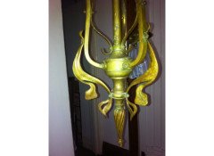 An Art Nouveau Chandelier Retaining the Original Vaseline Shades - Thumbnail 10