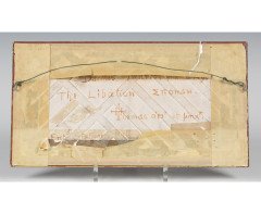 John Moyr Smith for Mintons. A pair of hand painted porcelain tiles with ancient Greek figures - Thumbnail 2