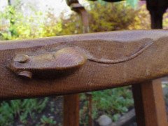 Robert Mouseman Thompson. A tripod stool - Thumbnail 3