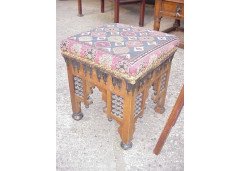 Liberty and Co. A Moorish stool with Musharabieh turnings - Thumbnail 2