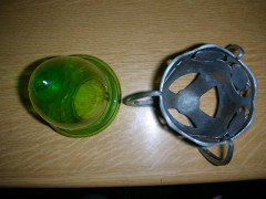 Archibald Knox for Liberty and Co. A bomb vase with original James Powell green glass liner - Thumbnail 5