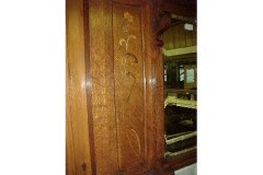 An Oak Arts and Crafts Inlaid Overmantel - Thumbnail 2