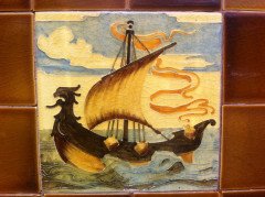 Shapland and Petter. A washstand with tiles depicting galleons - Thumbnail 5