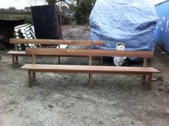 Robert Mouseman Thompson. a Set of Three Superb Quality Arts and Crafts Oak Benches - Thumbnail 1