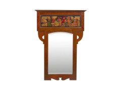 Shapland and Petter. A rare generous proportions Arts Crafts oak mirror  - Thumbnail 1