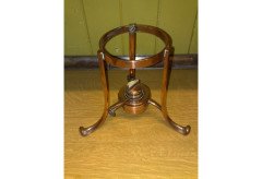 Arts and Crafts copper spirit kettle on stand c.1900 - Thumbnail 7
