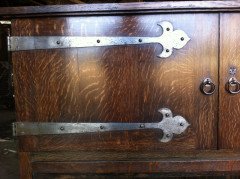 M H Baillie Scott for John Broadwood. An oak Arts and Crafts Manxman Piano - Thumbnail 3