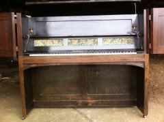 M H Baillie Scott for John Broadwood. An oak Arts and Crafts Manxman Piano - Thumbnail 8
