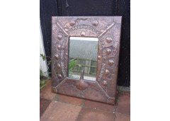 Birmingham Guild of Handicraft (manner). A fabulous Arts and Crafts copper mirror - Thumbnail 1