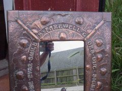 Birmingham Guild of Handicraft (manner). A fabulous Arts and Crafts copper mirror - Thumbnail 3