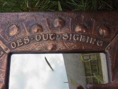 Birmingham Guild of Handicraft (manner). A fabulous Arts and Crafts copper mirror - Thumbnail 5