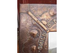 Birmingham Guild of Handicraft (manner). A fabulous Arts and Crafts copper mirror - Thumbnail 8