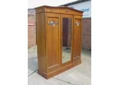 Liberty and Co. An Arts and Crafts treble wardrobe - Thumbnail 1