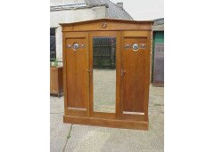 Liberty and Co. An Arts and Crafts treble wardrobe - Thumbnail 2
