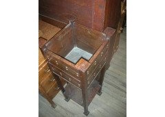 A Good Quality Arts and Crafts Copper Bound Oak Plant Stand - Thumbnail 3