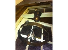 A Hand Hammered Arts and Crafts Copper Rise and Fall Ceiling Light - Thumbnail 2