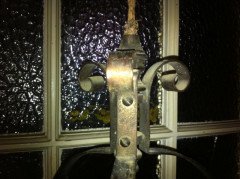 A Hand Hammered Arts and Crafts Copper Rise and Fall Ceiling Light - Thumbnail 3