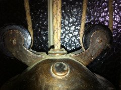 A Hand Hammered Arts and Crafts Copper Rise and Fall Ceiling Light - Thumbnail 9