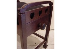 Liberty and Co. A mahogany piano stool with heart cut-outs to each side and adjustable seat - Thumbnail 2