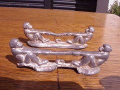 WMF. Six Novelty Knife Rests All Joined in Humourous Poses - Thumbnail 4