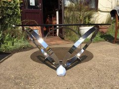 Knut Hesterberg (style of). A heavy gage modernist 1970s chrome. - Thumbnail 2