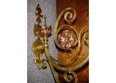 A Single Arts and Crafts Copper and Brass Wall Light - Thumbnail 2