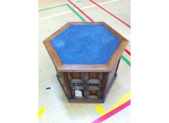 Heals of London. an Octagonal Games or Coffee Table with Slate Top Perfect for a Hot Cup - Thumbnail 2