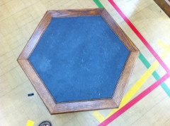 Heals of London. an Octagonal Games or Coffee Table with Slate Top Perfect for a Hot Cup - Thumbnail 4