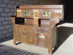 Leonard Wyburd for Liberty and Co. A fabulous Liberty and Co Arts and Crafts oak sideboard - Thumbnail 1