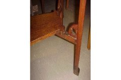 Wylie and Lochhead. an Arts and Crafts Oak Side Table with Stylised Floral Cut-outs - Thumbnail 3