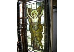 Carl Almquist for Shrigley and Hunt. An Arts and Crafts painted and leaded window - Thumbnail 1