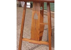 Wylie and Lochhead retailed by Liberty and Co. A pair of Arts and Crafts oak side tables with stylised cut outs - Thumbnail 2