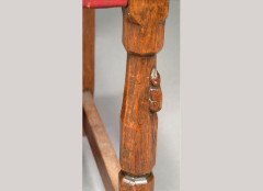 Robert Mouseman Thompson. An adzed oak side chair - Thumbnail 2