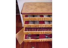 WMF. A rare Art-Deco Silver plated cutlery service for 12, in the original cabinet - Thumbnail 5