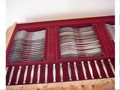 WMF. A rare Art-Deco Silver plated cutlery service for 12, in the original cabinet - Thumbnail 7