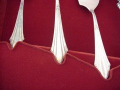WMF. A rare Art-Deco Silver plated cutlery service for 12, in the original cabinet - Thumbnail 10