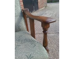 A Good Quality Arts and Crafts Oak Reclining Armchair - Thumbnail 5