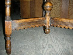 A Gothic Revival oak cricket table - Thumbnail 4