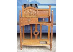 Shapland and Petter. A sweet little Arts and Crafts oak stickstand - Thumbnail 1