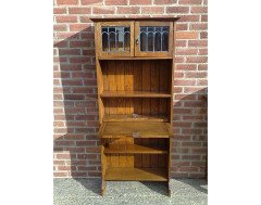 An Arts and Crafts Tall Oak Bureau Bookcase - Thumbnail 2